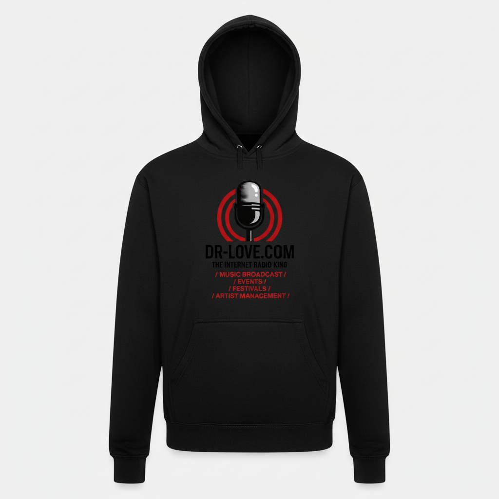 Black DR-LOVE.COM Hoodie