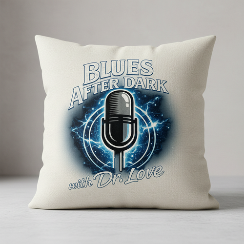 Blues After Dark pillow design
