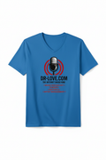 DR-LOVE.COM Blue V-Neck Shirt