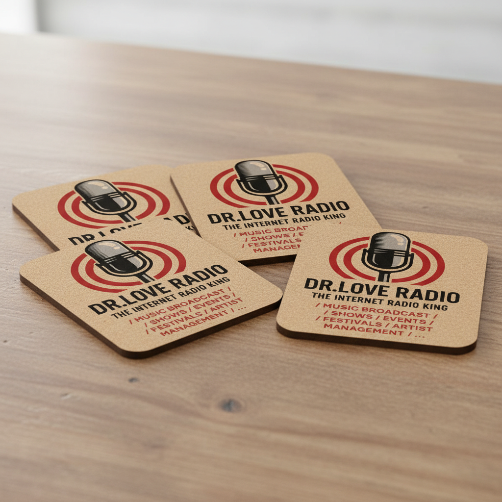Dr. Love Radio Coaster Set