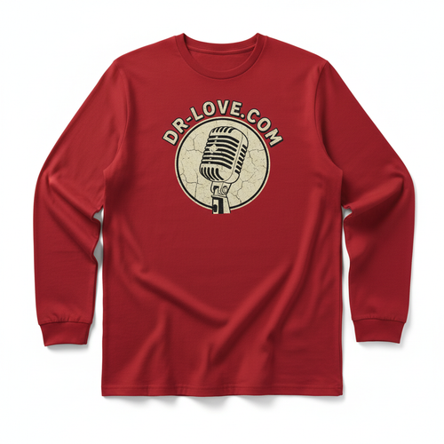 DR-LOVE.COM Red Long Sleeve Cotton Shirt