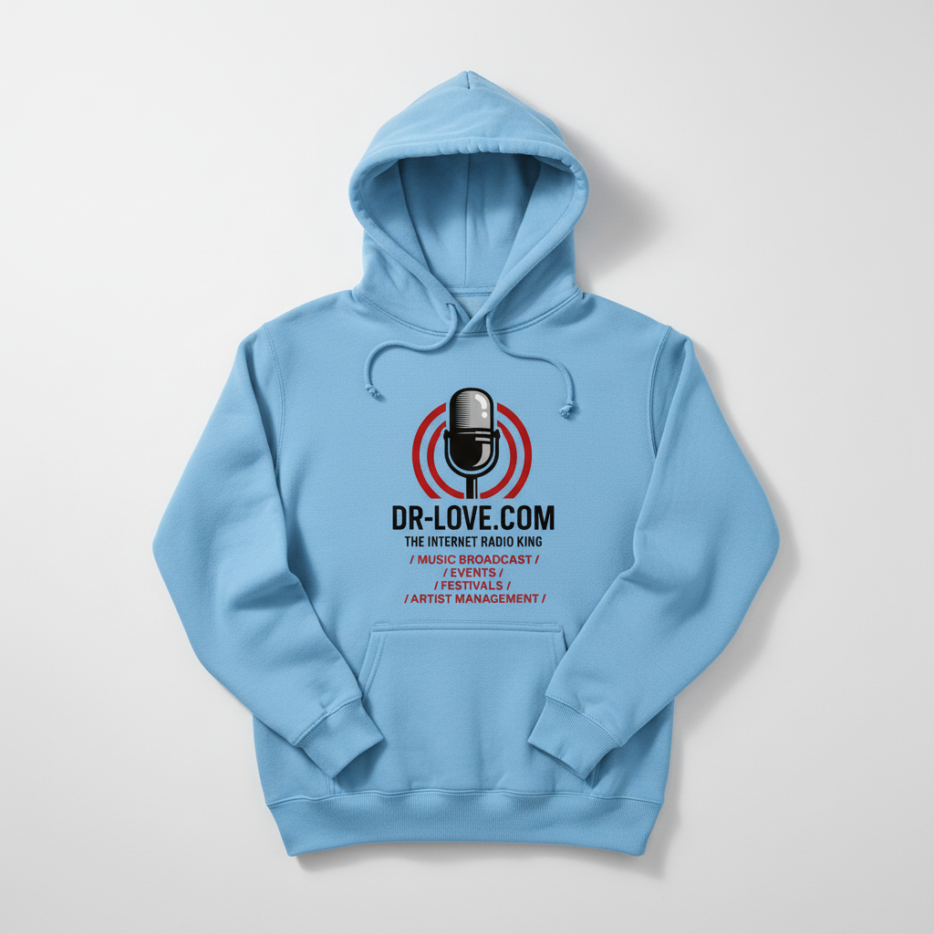 Light Blue DR-LOVE.COM Hoodie
