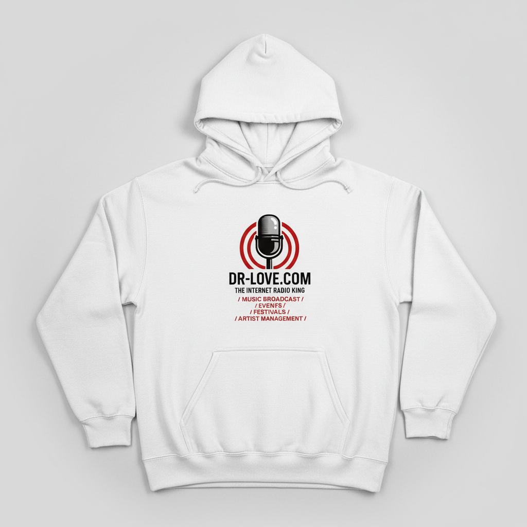 White DR-LOVE.COM Hoodie